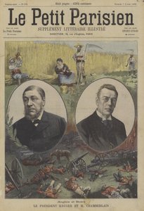 Britter och boer: President Kruger av Transvaal och Joseph Chamberlain, brittisk utrikesminister för kolonierna