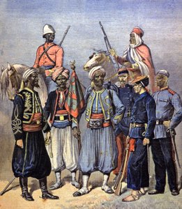 Franska kolonialarméns soldater av Fortune Louis Meaulle