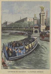 Invigning av 1900 års Exposition Universelle i Paris: den officiella flottiljen