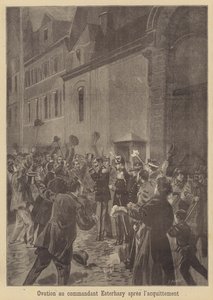 Ovation för major Esterhazy efter hans frikännande av Fortune Louis Meaulle