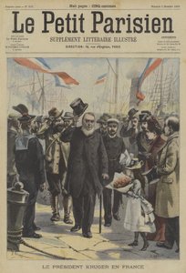 Paul Kruger, tidigare president i Transvaal, anländer till Frankrike