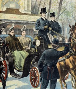 Den nederländska regenten Emma de Waldeck Pyrmont och den blivande drottningen Wilhelmine, Paris av Fortune Louis Meaulle