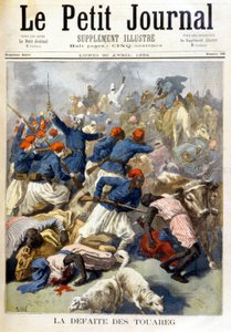 Tuaregernas nederlag - i "" Le Petite Journal"" av 1894-04-30 av Fortune Louis Meaulle