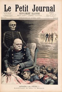 Efter festen: Efter festen: "Prinsen av Bismarcks födelsedag", ur "Le Petit Journal", 14 april 1895.