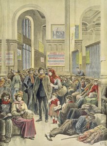Italienska emigranter vid Gare Saint-Lazare, från 
