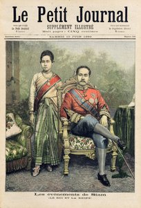 Kungen och drottningen av Siam, illustration från 