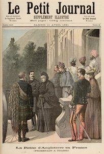 Drottningen av England i Frankrike: A Walk in Grasse, från "Le Petit Journal", 11 april 1891
