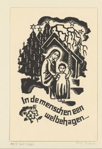 Julkort för 1933 från Bernard W.M. Ottevanger av Fré Cohen