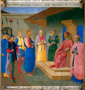 Kristus före Kaifos, detalj av Fra  Angelico