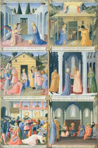 Scener från Jesu barndom, detalj av panel från Armadio degli Argenti (Silverkista) med Jesu liv