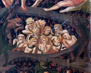 The Last Judgment: Hell (tempera på trä