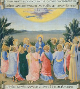 Einfügung der Himmelfahrt, Panel aus dem Armadio degli Argenti (Silbertruhe) mit dem Leben Jesu von Giovanni da Fiesole genannt Fra Angelico (1400-ca. 1455), Tempera auf Holz