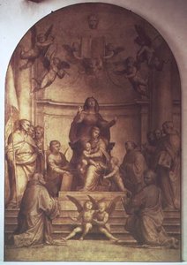 The Grand Council Altarpiece, 1510 (se även 94717-21) av Fra 1472 1517 Bartolommeo