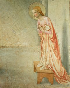 Bebådelsen, detalj av Jungfrun, 1442 fresk se 72388 av Fra Angelico