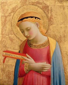 Virgin Annunciate, 1450-55 (bladguld och tempera på träpanel) (se även 139311)