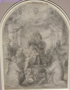 madonna med barn och helgon av Fra Bartolomeo