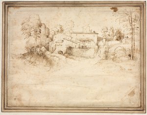 Bondgård på sluttningen av en kulle, ca. 1508. av Fra Bartolommeo