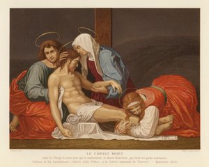 Avsättningen av Jesus Kristus från korset (chromolitho)