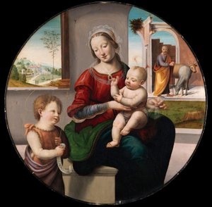 Heliga familjen med Johannes Döparen av Fra Bartolommeo