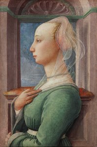 Profilporträtt av en ung kvinna av Fra Filippo Lippi