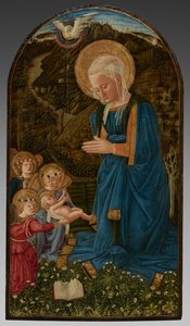 Jungfru Maria med barnet och änglar av Fra Filippo Lippi