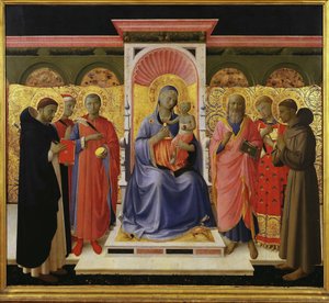Helig konversation Annalena altartavla, ca 1435. av Fra Giovanni Angelico da Fiesole