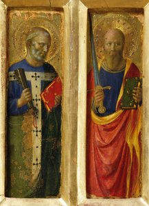 Apostlarna Petrus och Paulus från Perugias altartavla, ca 1437.