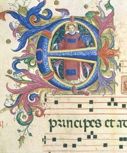 Missal 558 f.156v Historikerad initial 