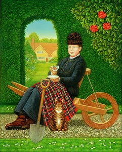 Gertrude Jekyll (1843-1932) The Queen of Spades, 1996 (olja och tempera på panel)