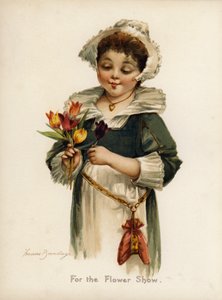 För blomsterutställningen (färg litho) av Frances Brundage
