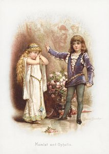Hamlet och Ophelia (chromolitho)