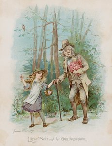 Lilla Nell och hennes farfar (chromolitho) av Frances Brundage