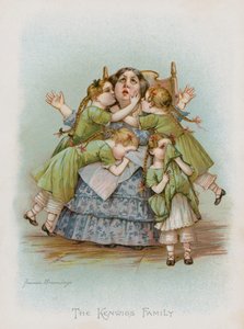 Familjen Kenwigs (chromolitho) av Frances Brundage