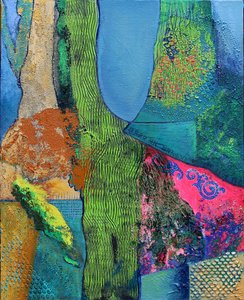 Totem #3, 2012 (akryl på duk) av Frances Ferdinands