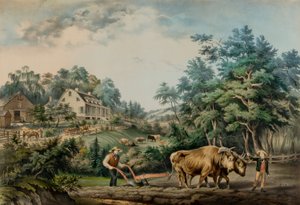 Amerikanska bondgårdsscener. nr 1. av Frances Flora Bond Palmer