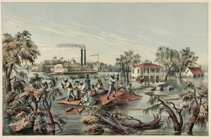 Högvatten i Mississippi, pub.1868 av Frances Flora Bond Palmer