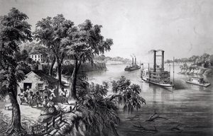 Low Water i Mississippi, pub. av Currier och Ives, 1867 av Frances Flora Bond Palmer