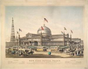 New York Crystal Palace: För utställningen av alla nationers industri. av Frances Flora Bond Palmer