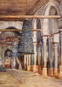 Sidi Okba-moskén i Kairouan (färglitografi) av Frances Nesbitt