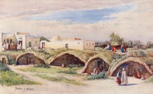 De gamla puniska cisternerna, Kartago (färglitografi) av Frances Nesbitt