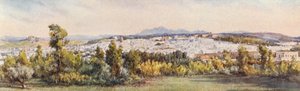 Tunis från Belvedere (färglitografi)