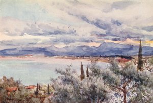 Utsikt från Mustapha, Alger (färglitografi)