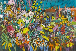 Koloniträdgård, 2009 (pastell ombord)
