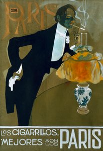 "De bästa cigaretterna är de från Paris", 1900-talet (affisch)