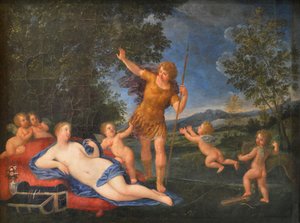 Franska: Vénus et Adonis Venus och Adonis av Francesco Albani