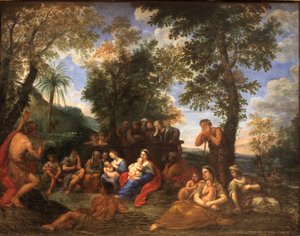 Predikation av Johannes Döparen av Francesco Albani