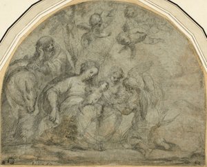 Vila på flykten till Egypten av Francesco Albani