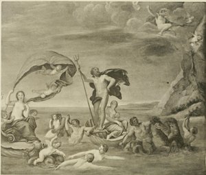 Det maritima riket, Neptunus och Amphitrite av Francesco Albani