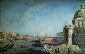 Utsikt över Canal Grande från Ponte degli Scalzi. 1735-1740. Till höger i bilden kyrkan Santa Maria di Nazareth (Scalzi)