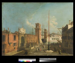 Utsikt över Campo och Porta Arsenale, 1742-50